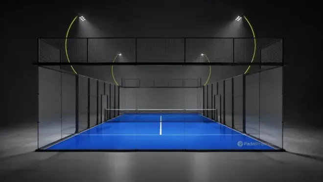 Cancha de pádel panorámica full view — precio desde $450,000 MXN